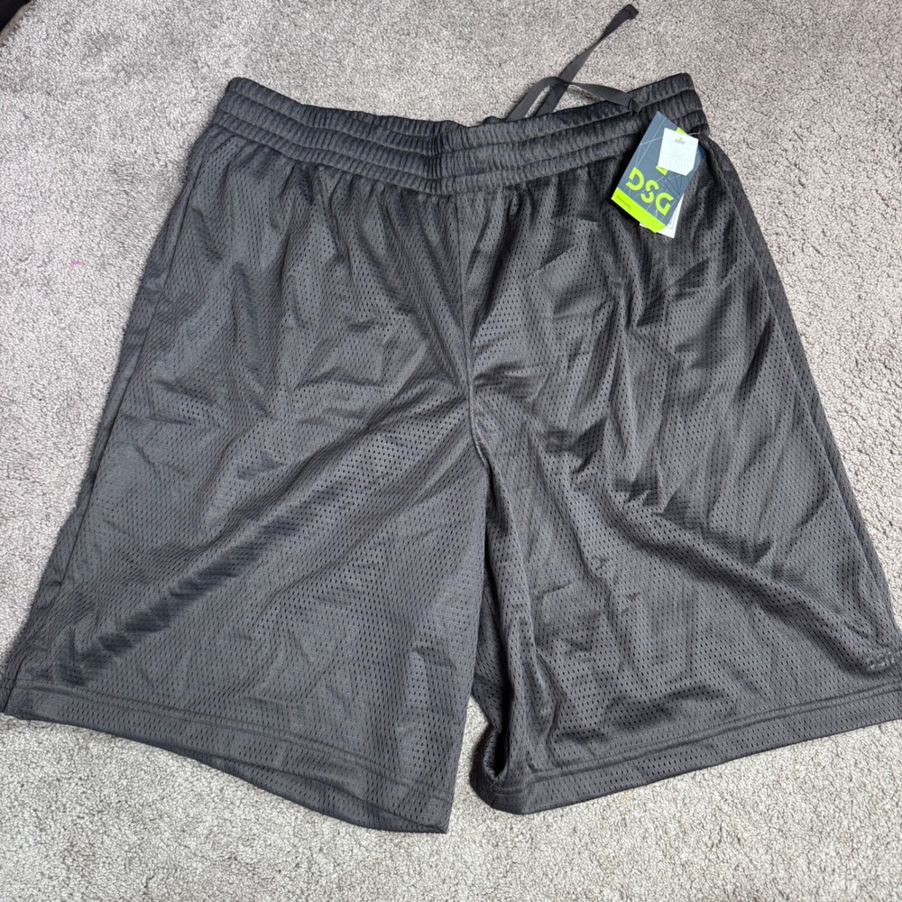 NEW DSG Men's Asphalt Pockless Mesh Gym Shorts 10" Inseam Large